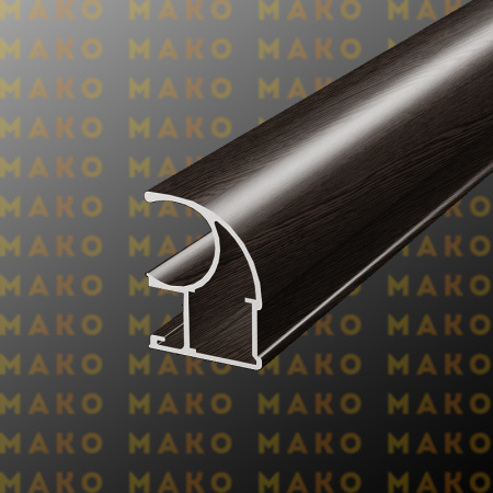 Профиль вертикальный асимметричный MS125V Венге глянец (A36)